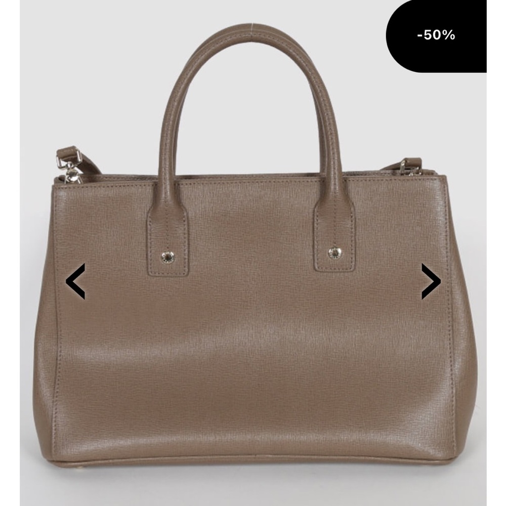Furla Linda Medium Leather Tote in Taupe - Picture 3 of 11